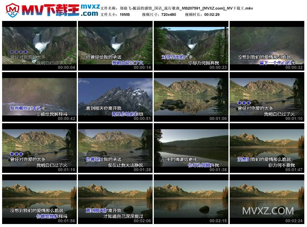 郑晓飞-脆弱的感情_国语_流行歌曲_MB207591
